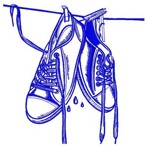 Wet gumshoes 2 machine embroidery design