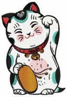 Cute Maneki Neko embroidery design