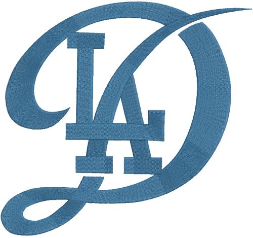 Los Angeles Dodgers Cap Logo embroidery design
