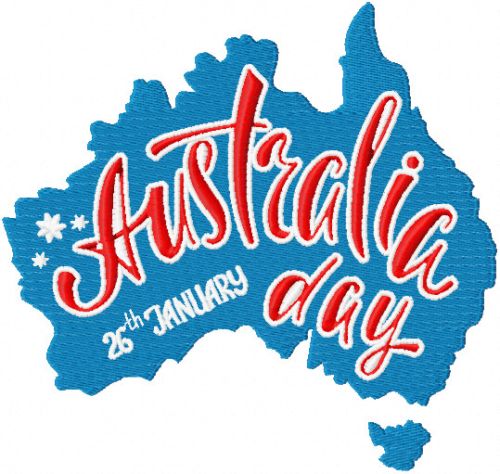 Australia day 26 jan embroidery design