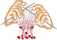 Knitted with love embroidery design