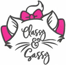 Classy and sassy embroidery design