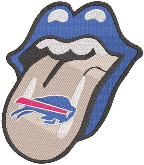 Buffalo Bills lip embroidery design