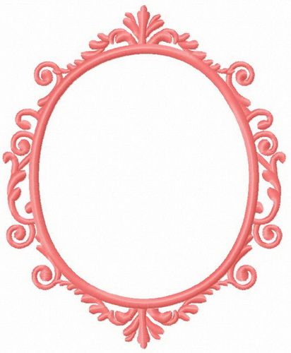 Pink frame embroidery machine design