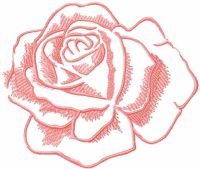 Pink rose free embroidery design 15