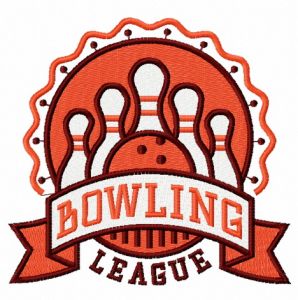 Bowling league 2 embroidery design
