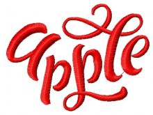 Apple 4 embroidery design