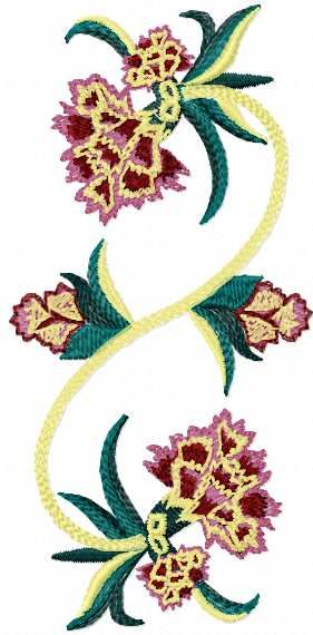 Yellow flower free embroidery design