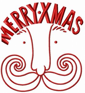 Santa's face 4 embroidery design