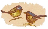 Eurasian blue tits 4 embroidery design