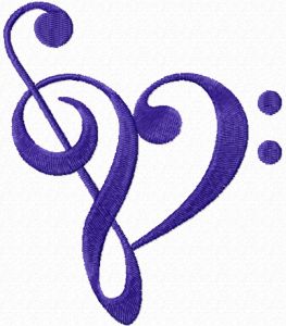 Tribal clef embroidery design