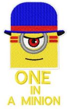 One is a minion embroidery design