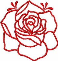 Pink rose free embroidery design 20