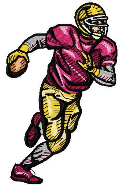 American football player 8 machine embroidery design