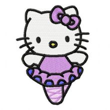 Hello Kitty Ballerina embroidery design