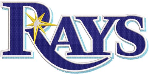 Tampa Bay Rays primary logo embroidery design