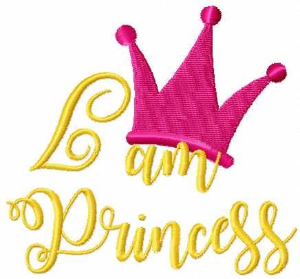 I am princess free embroidery design