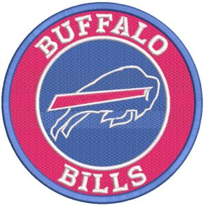 Buffalo Bills round logo embroidery design