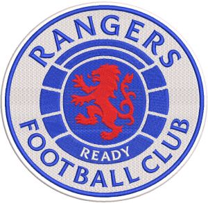 Rangers football club classic logo embroidery design