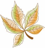Autumn maple leaf free embroidery design