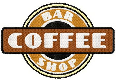 Bar coffee shop machine embroidery design