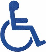Motif de broderie gratuit symbole accessible aux personnes handicapées