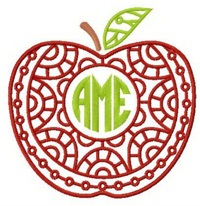 AME tasty apple machine embroidery design