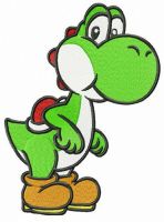 Playing Yoshi embroidery design