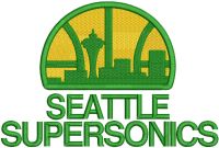 Seattle Supersonics logo embroidery design
