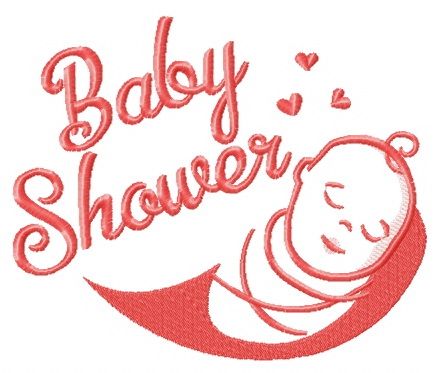 Baby shower machine embroidery design