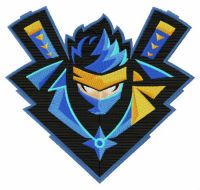 Ninja Fortnite embroidery design