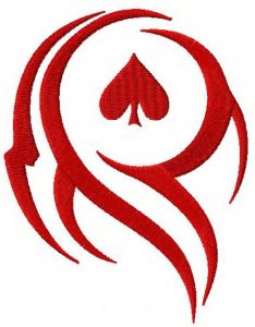 Spades embroidery design