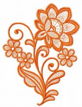 Lace flower 15 embroidery design