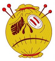Sad scarecrow embroidery design