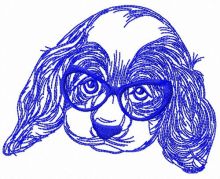 Smart puppy embroidery design