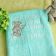 Teddy Bear with chamomile design on towel embroidered