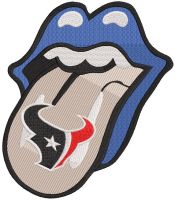 Houston Texans lip embroidery design