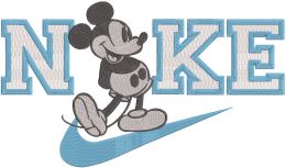 Nike Mickey retro embroidery design