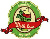 Jennifer my love embroidery design