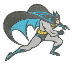 Batman sneaks embroidery design