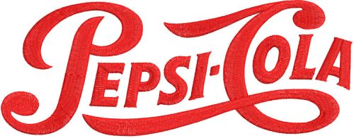 Pepsi cola vinatge logo embroidery design