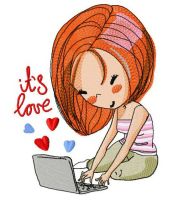 It's love 2 embroidery design