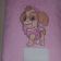 Bath towel with brave dog embroidery design