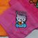 Hello Kitty embroidered on pink towel