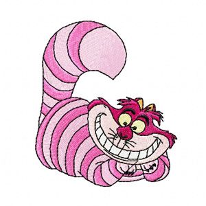 Cheshire Cat from Alice in Wonderland  embroidery design