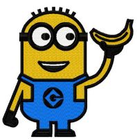 Minion's banana embroidery design