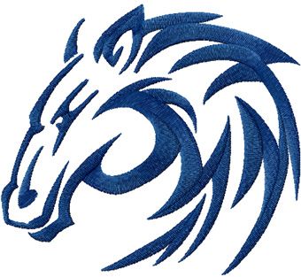 tribal horse embroidery design