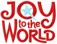 Joy to the world free embroidery design