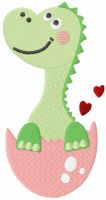 Newborn dino embroidery design