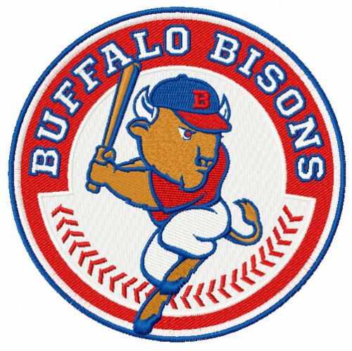 Buffalo Bisons logo machine embroidery design